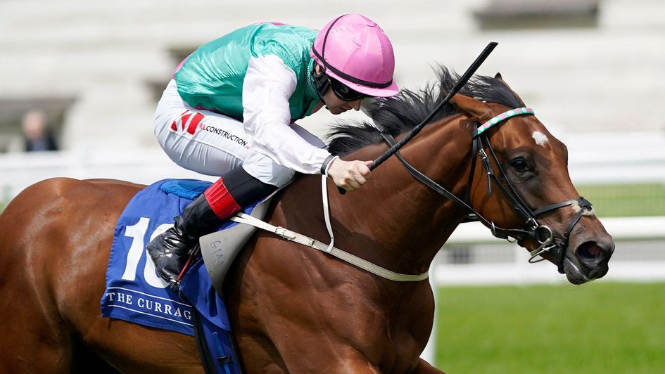 Babouche on the way to victory at the Curragh