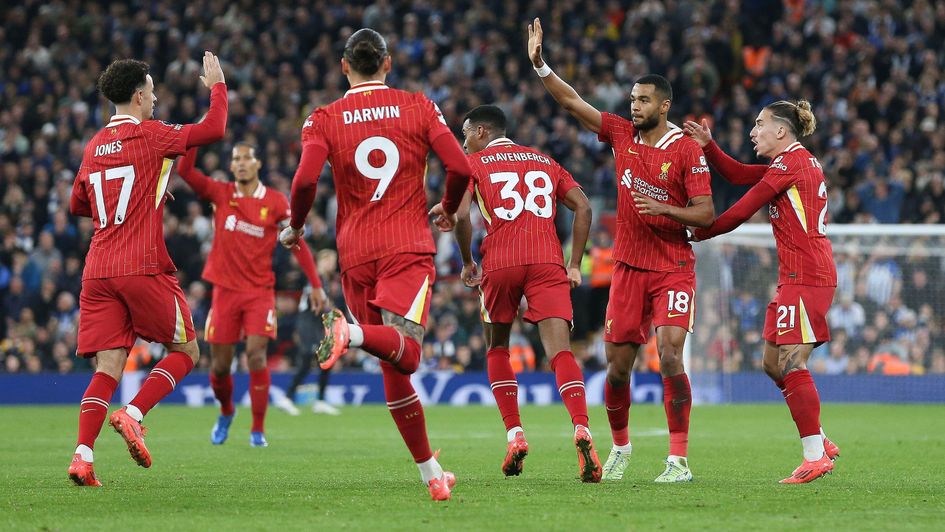 Liverpool celebrate a goal