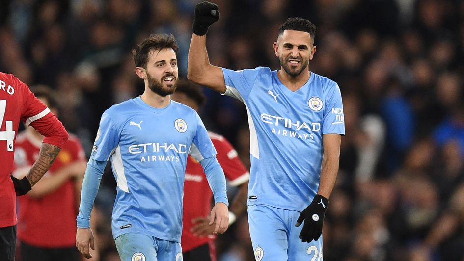 Kevin De Bruyne and Riyad Mahrez braces see City beat United in Manchester derby