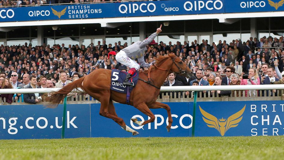 Galileo Gold won the Guineas and Frankie Dettori celebrated on style