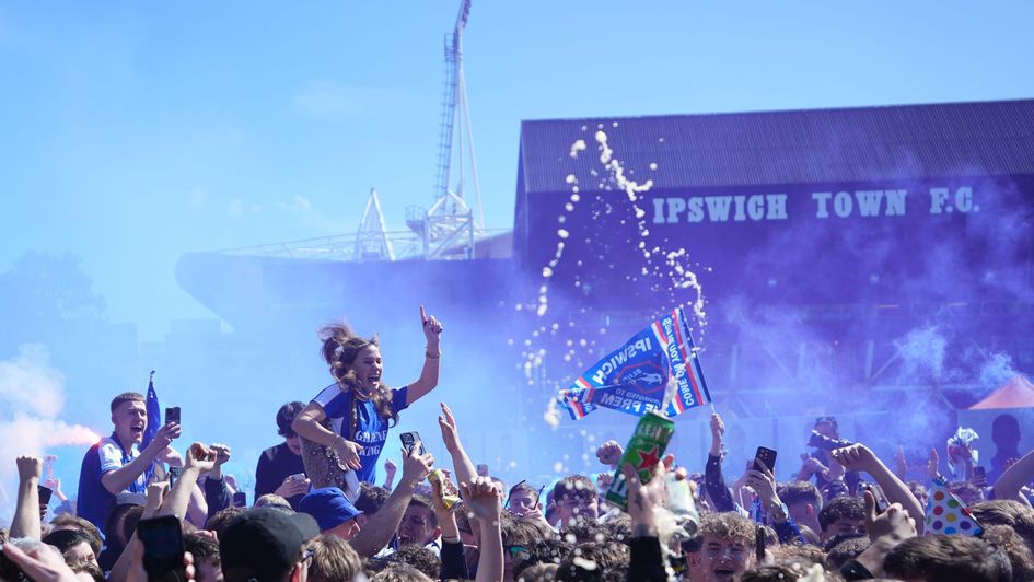 Ipswich fans celebrate