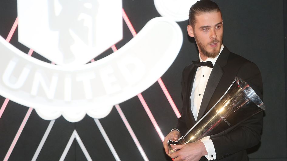 David de Gea with the Manchester United Players' Player of the Season award