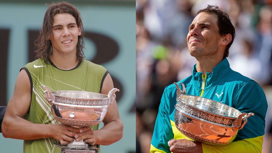 Rafael Nadal won the French Open a record 14 times between 2005 and 2022