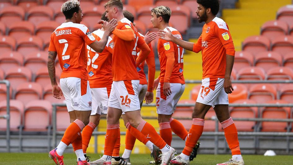 Blackpool players celebrate