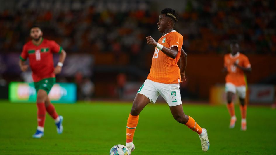 Brighton's Simon Adingra in action for Ivory Coast