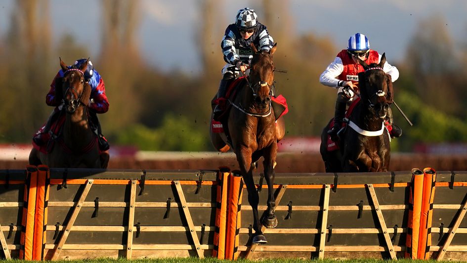 Thomas Darby (centre) had the beating of Paisley Park (left) and On The Blind Side at Newbury
