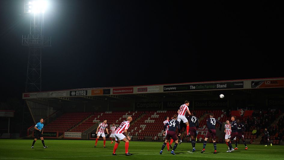 Cheltenham in action against Arsenal under-21s