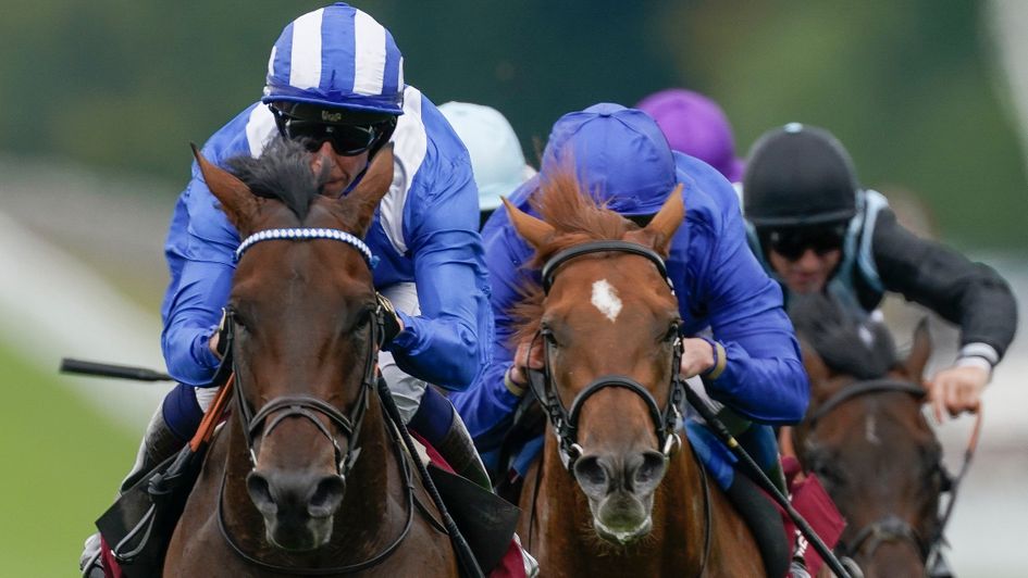 Baaeed wins the 2022 Qatar Sussex Stakes under Jim Crowley