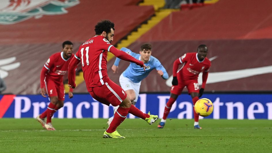 Mo Salah scores from the penalty spot