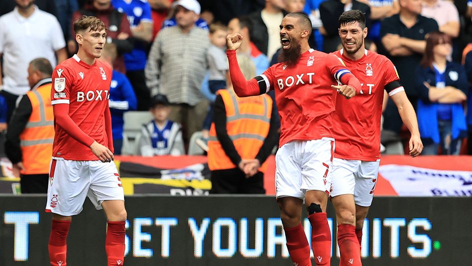 Lewis Grabban celebrates his goal against Cardiff