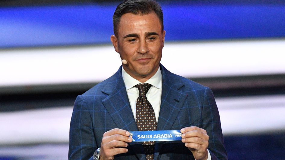 Fabio Cannavaro selects Saudi Arabia in the 2018 World Cup draw