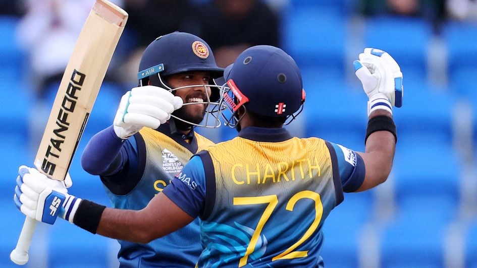 Kusal Mendis celebrates