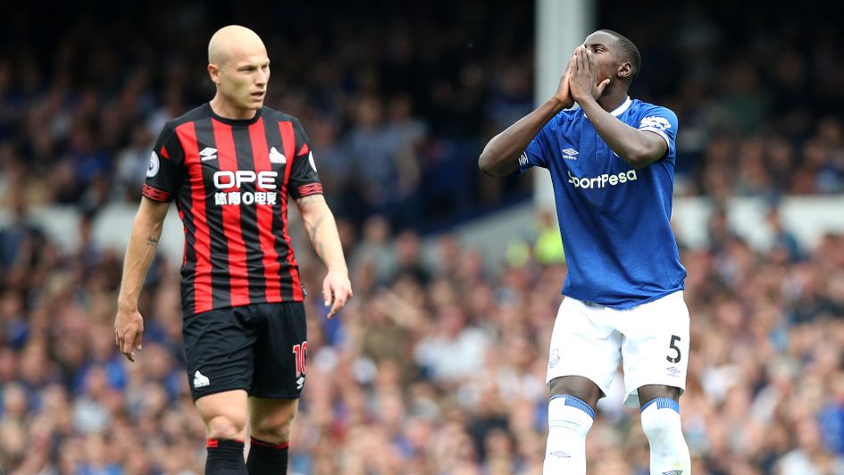 Action from Everton against Bournemouth