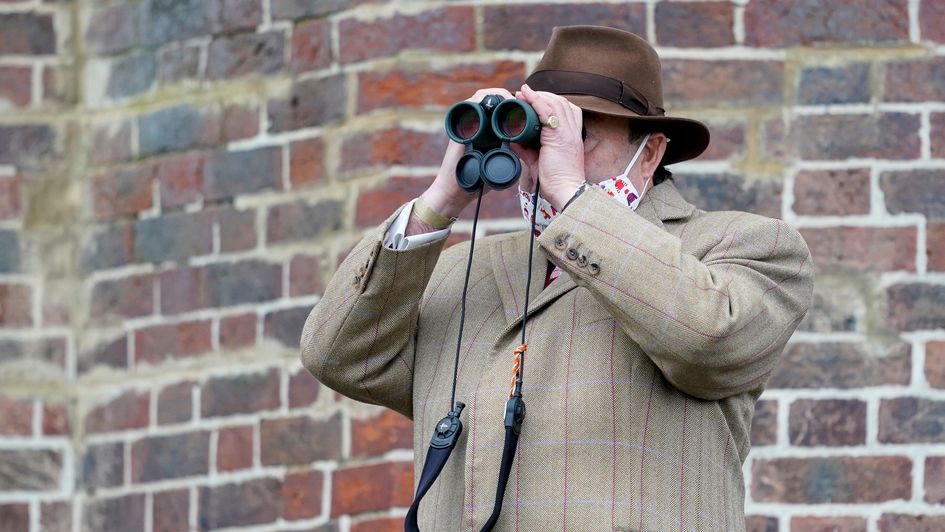 Nicky Henderson looks on