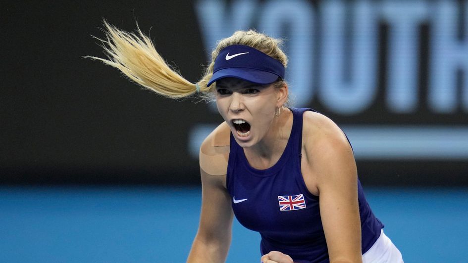 Katie Boulter in action for Great Britain