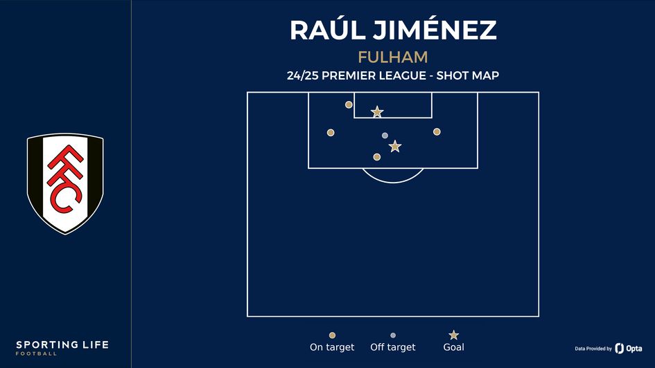 Raul Jimenez's shot map