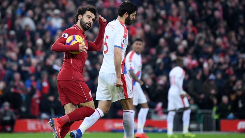 Mo Salah: The Egyptian scored twice against Crystal Palace