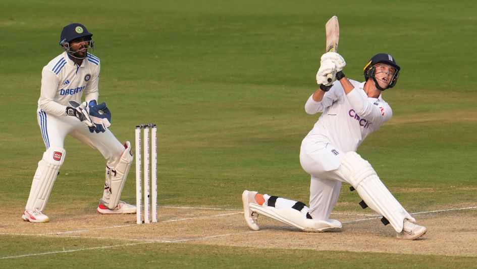 Tom Hartley goes on the attack against India