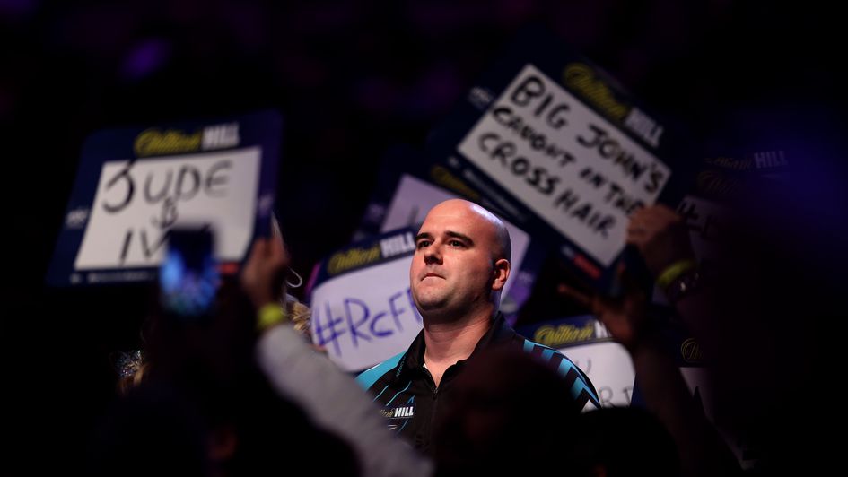 Rob Cross makes his way to the stage