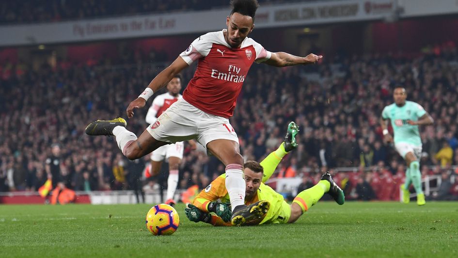 Pierre-Emerick Aubameyang: The Arsenal forward scores against Bournemouth