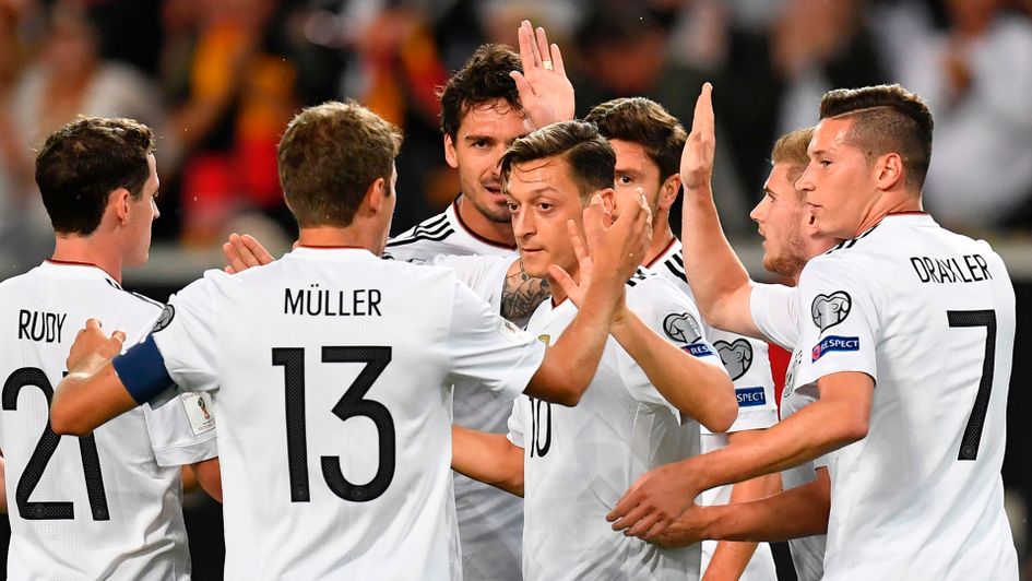 Mesut Ozil and Germany celebrate