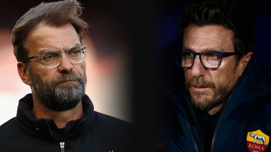 Jurgen Klopp takes on Eusebio Di Francesco