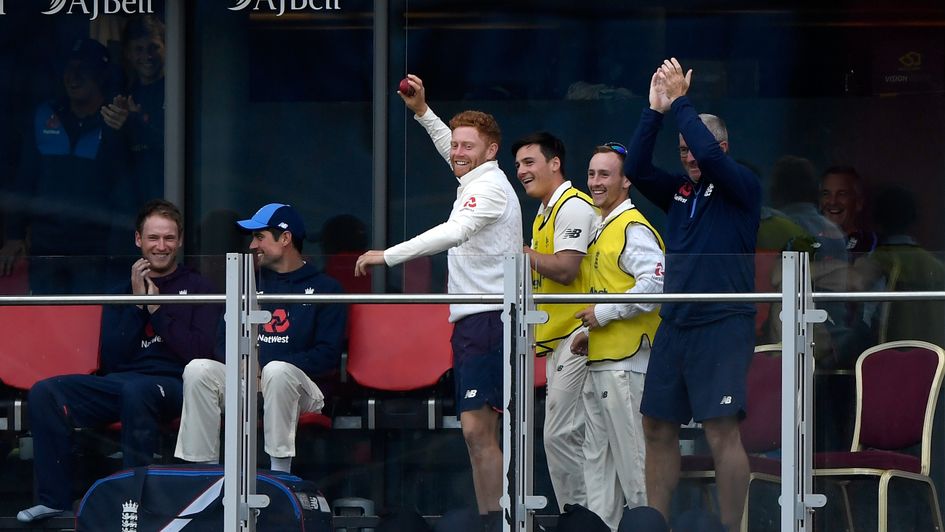 Jonny Bairstow catches Moeen Ali on the balcony