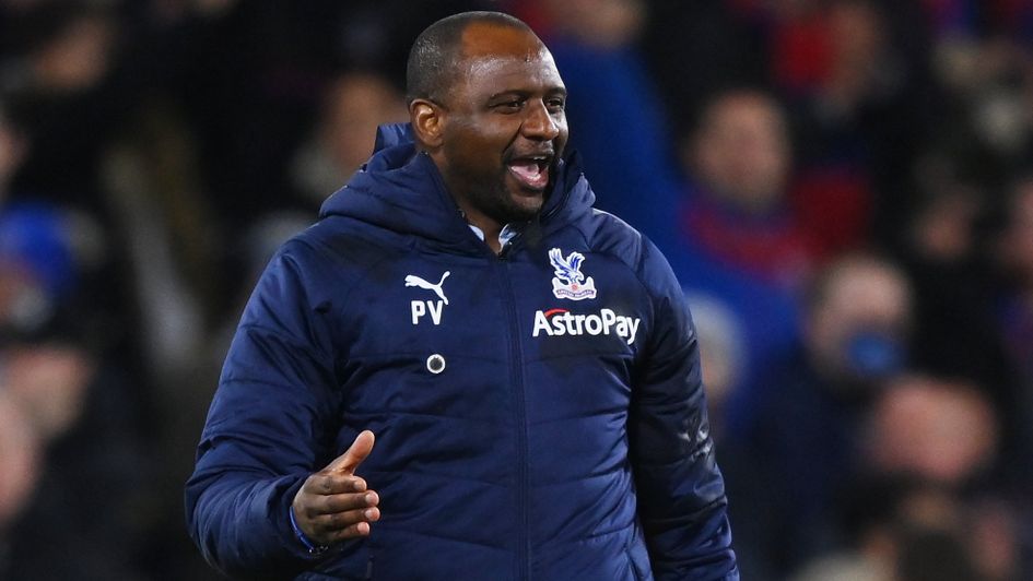 Patrick Vieira celebrates another Crystal Palace win