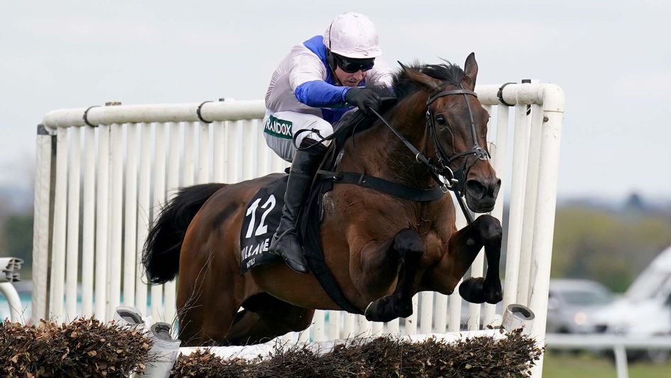 West Balboa in winning action at Aintree