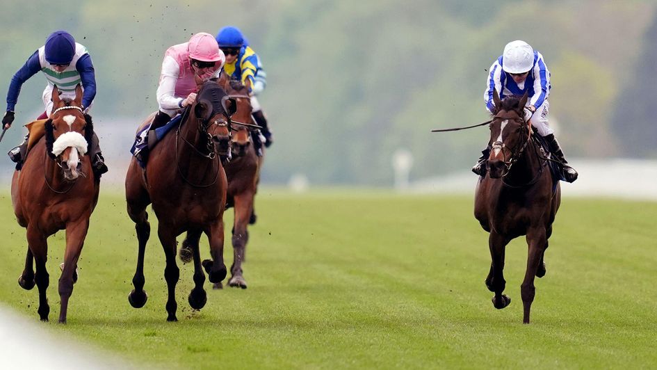 Caius Chorister (far right) in action at Ascot