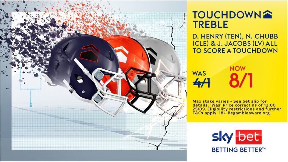 Check out the latest Touchdown Treble NFL offer from Sky Bet