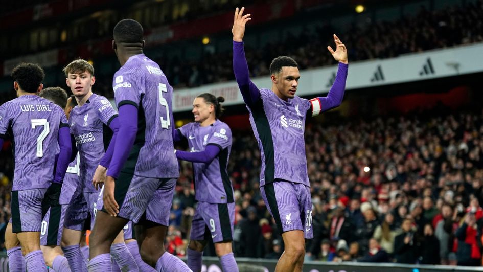 Trent Alexander-Arnold: Liverpool ace celebrates in the FA Cup win at Arsenal