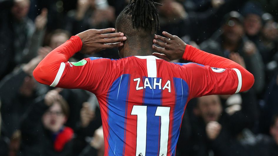 Wilfried Zaha celebrates