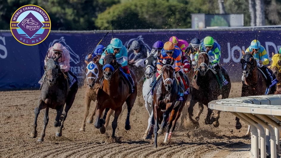 City Of Troy is way off the pace turning for home at Del Mar