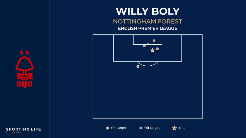 Willy Boly shot map