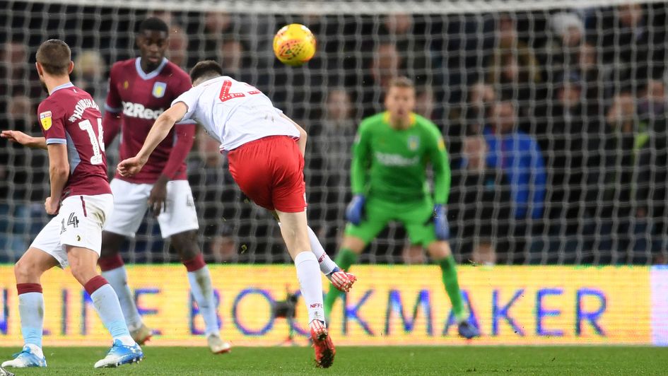 Joe Lolley scores for Nottingham Forest against Aston Villa