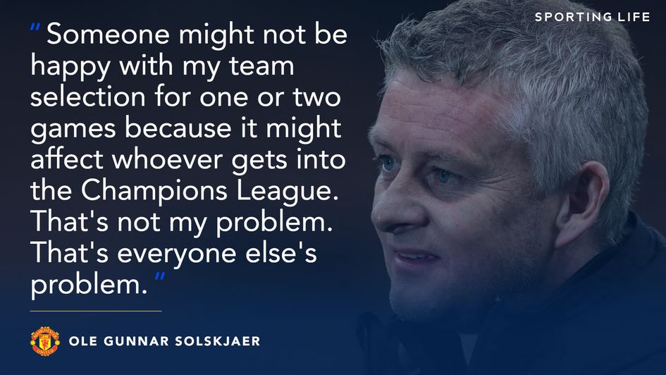 Ole Gunnar Solskjaer on United's fixture conjestion