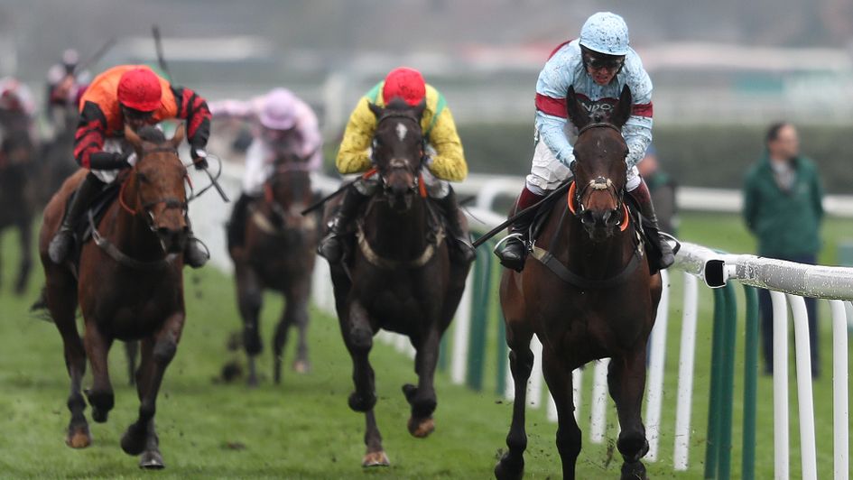 Vision Des Flos (centre) was second to Lalor at Aintree