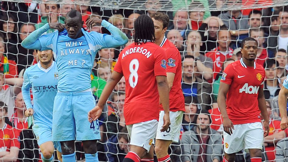Balotelli was in the thick of it during the 'Demolition Derby', netting twice