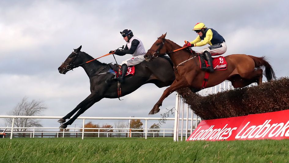 Chris's Dream (left) ran a fine race at Down Royal