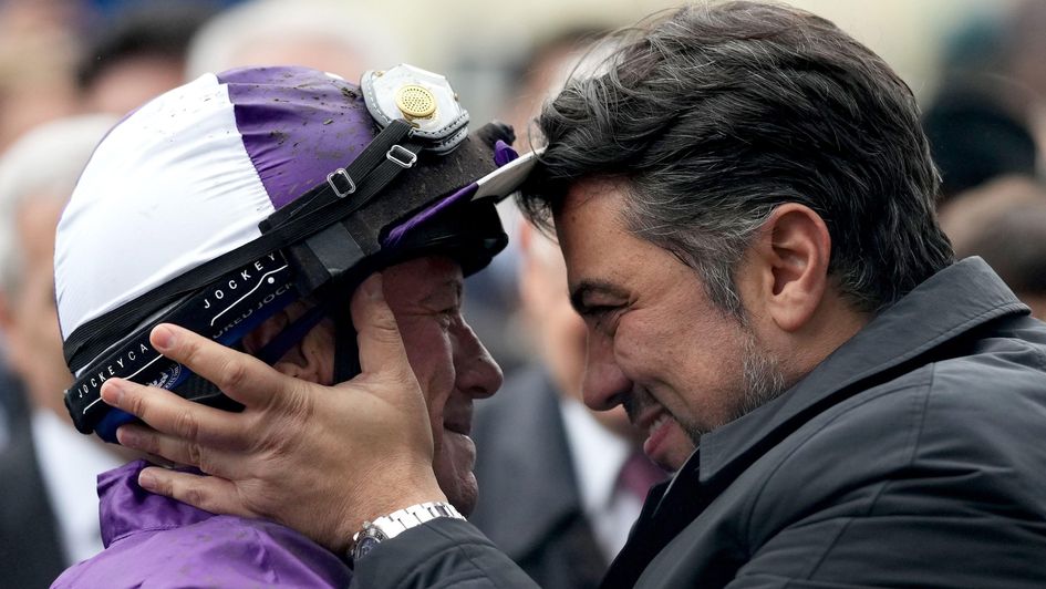 Kia Joorabchian with Frankie Dettori at Ascot last year