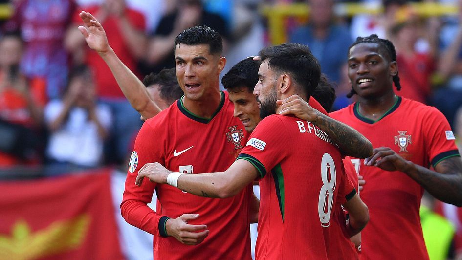 Portugal celebrate at Euro 2024