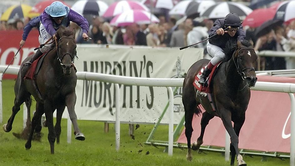 Scorpion is in control of the St Leger under Dettori