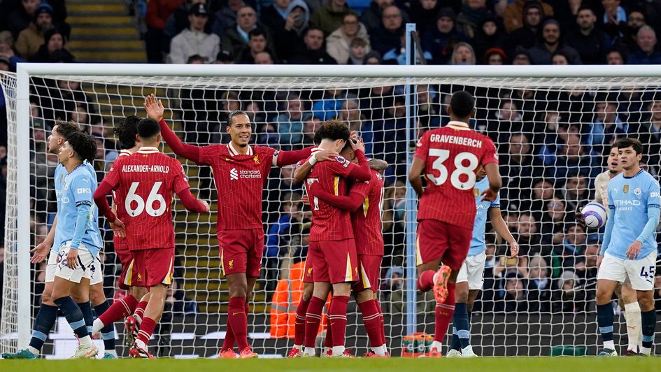 Mohamed Salah celebrates his goal