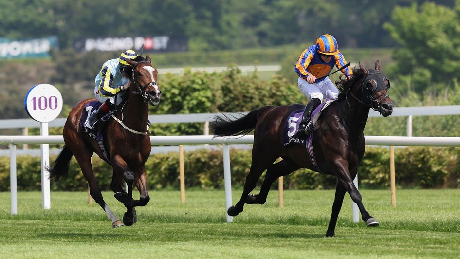 Igor Stravinsky (right) ridden by jockey Wayne Lordan