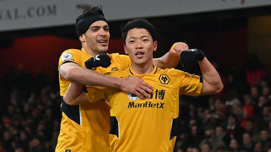 Wolves players celebrate