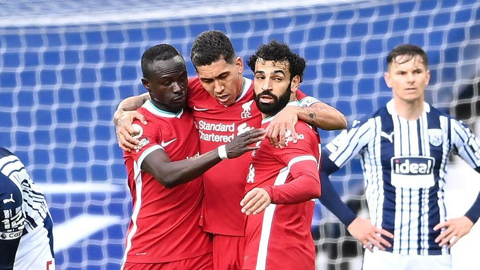 Liverpool's front three of Sadio Mane, Roberto Firmino and Mohamed Salah