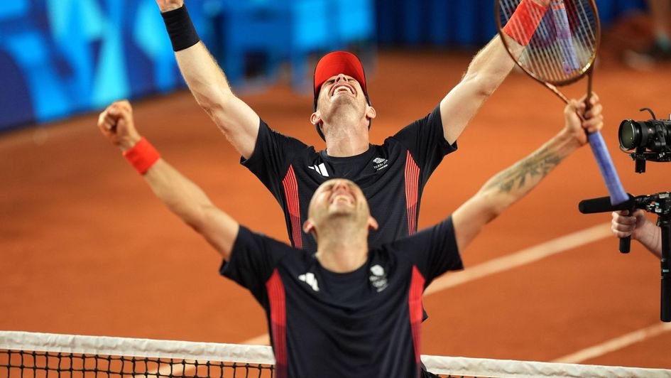 Andy Murray and Dan Evans celebrate