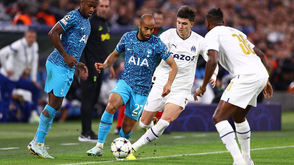 Lucas Moura in action against Marseille