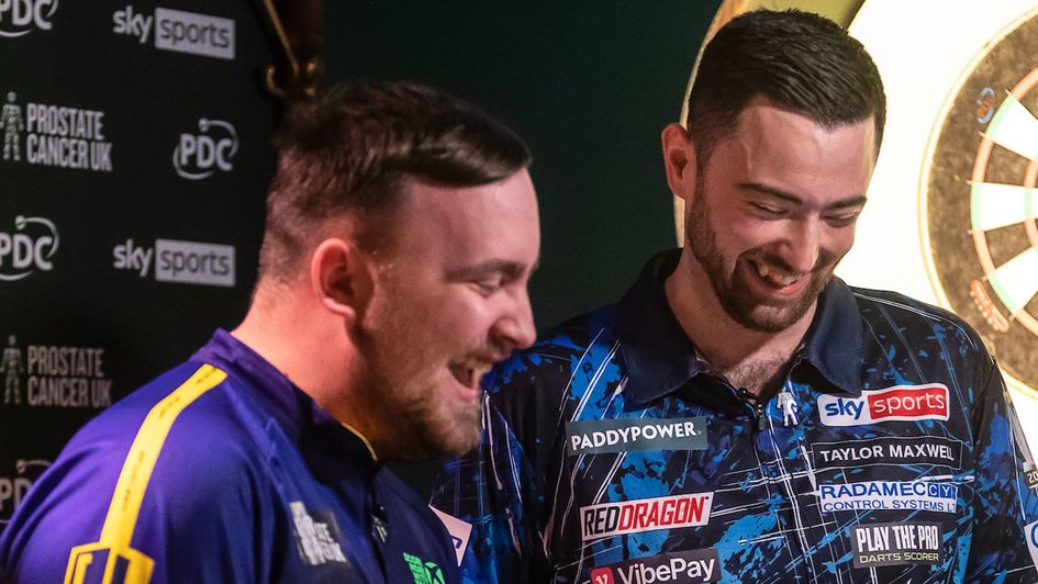 Luke Littler and Luke Humphries at the World Championship media day (Picture: PDC/Taylor Lanning)